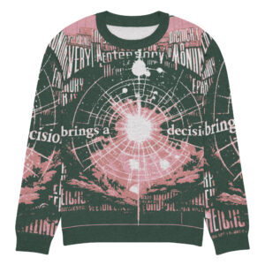 Knitted crew neck sweater